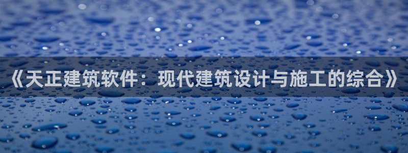 顺盈娱乐主管审判官333OO：《天正建筑软件：现代建筑设计与施工的综合》
