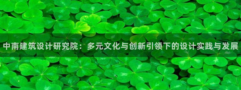 顺盈娱乐代理：中南建筑设计研究院：多元文化与创新引领下的设计实践与发展